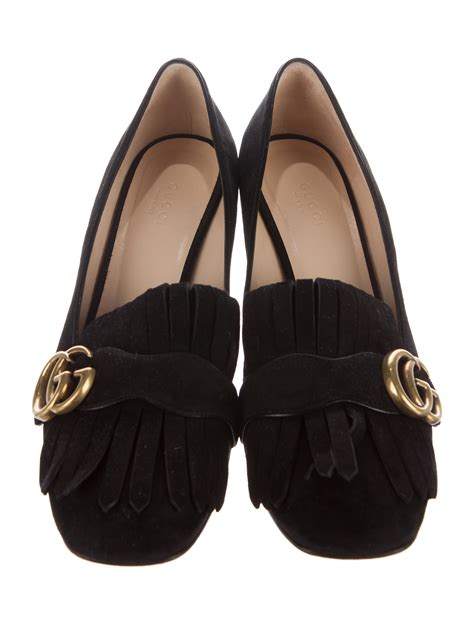 gucci marmont gold shoes|gucci marmont black suede shoes.